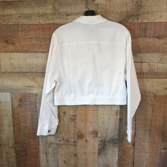 Arizona White Crop Denim Jacket - Picture 3 of 5